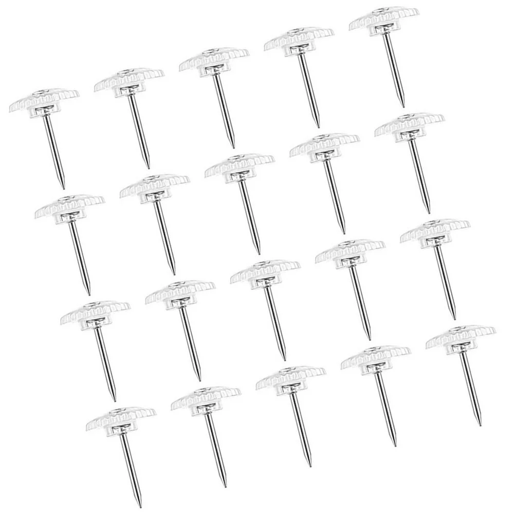 

100 Pcs Map Pin Cork Board Accessories Office Thumb Tacks Flat Push Pins Household Decorations Metal Pushpin Hanger Decked