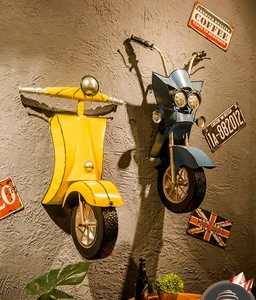 Ретро кованое железо, настенное украшение для мотоцикла, настенное украшение для бара, магазина, настенное креативное украшение для ресторана, 3D декор комнаты