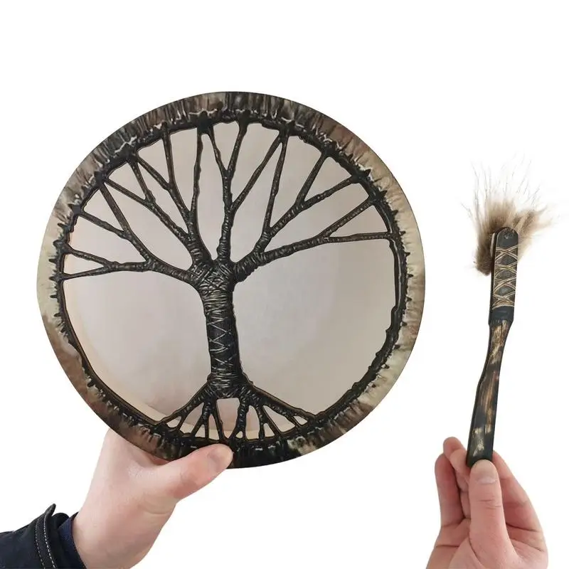 

Кожаный шаман дурм Творческий спирт Музыкальный барабан украшение кожаный ручной барабан для любителей музыки шаманский барабан украшение