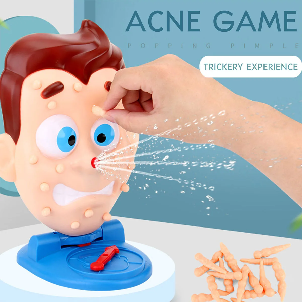 

Family Party Simulating Face Squeeze Acne Toy Pimple Pete Game Board Game Water Spray Popping Pimple Novelty Funny Toys