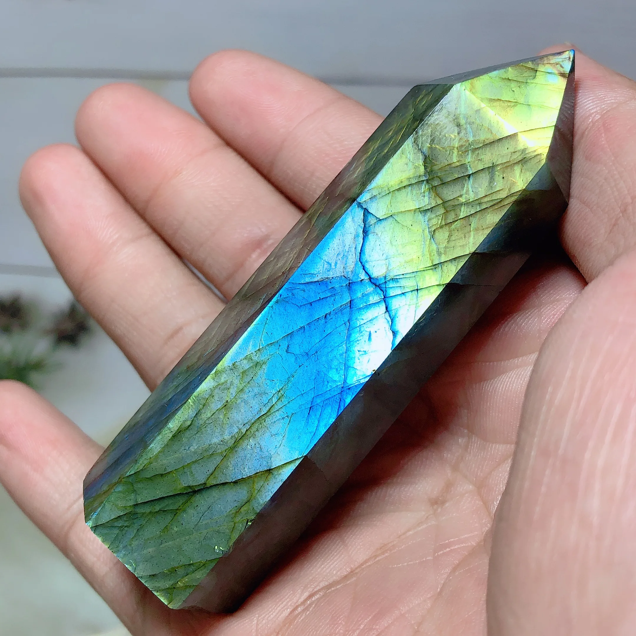 Натуральные кристаллы блестящая башня точка драгоценных камней декор комнаты