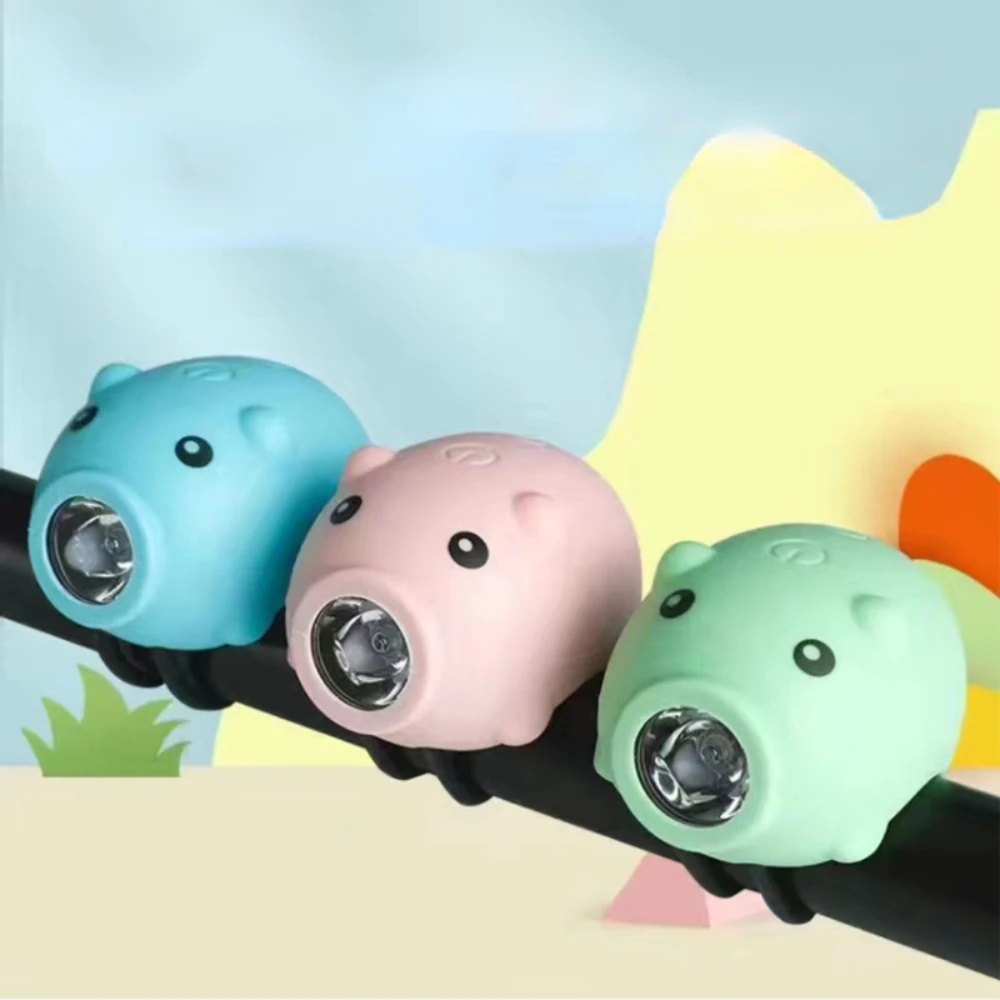 

Mini LED Lamp Portable USB Rechargeable Pocket Light Children Bicycle Scooter Headlight Night Riding Light Glare Horn Light