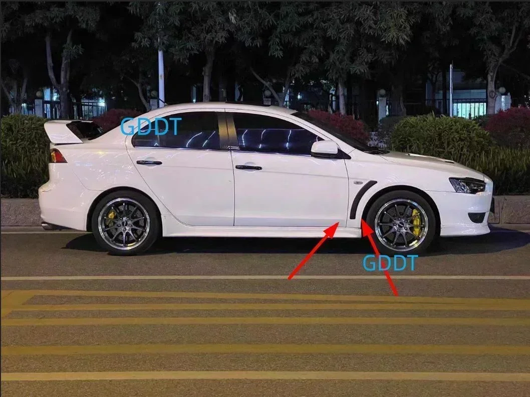 Фото 2 шт. широкое украшение на крыло для Lancer EVO 10 7407A121xa, боковая декоративная крышка для Lancer Evo Air в декоративной полоске L и R №5