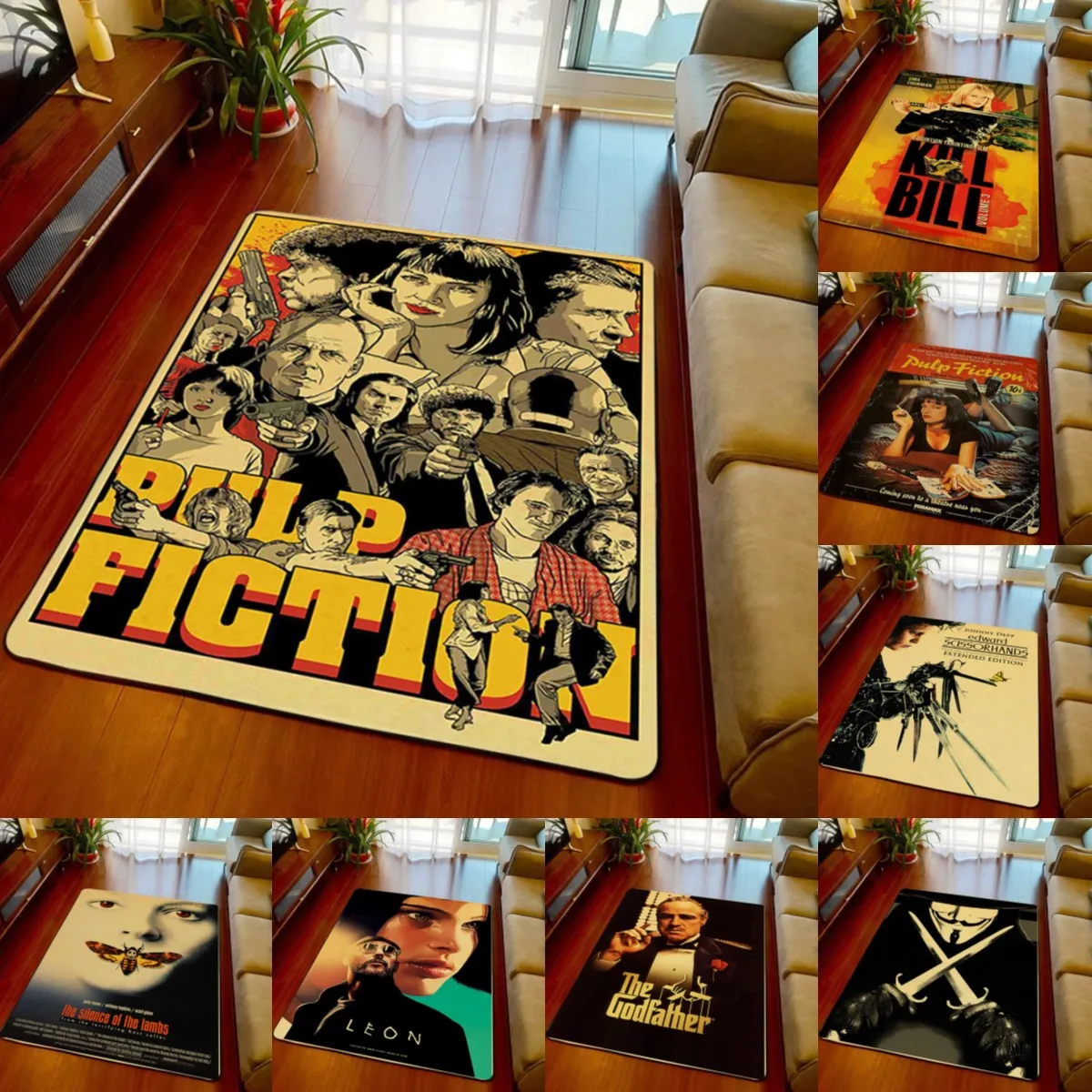 

Классический ковер из фильма, квадратный фланелевый 3D ковер с принтом в стиле ретро, винтажные декоративные коврики, современный домашний напольный коврик для гостиной, ковер для спальни