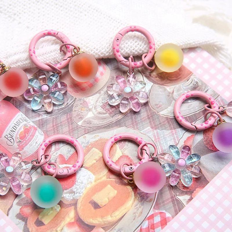 Модный милый брелок с маргариткой подвеска цветным шариком для женщин и девушек