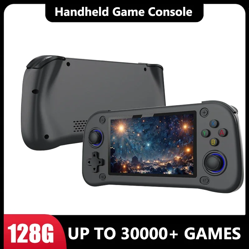Фото Игровая консоль G28 Retro Handheld с системой Emuelec 4.7, 128 ГБ/64 ГБ, 3D-игры и 26 эмуляторов для PSP/PS1/N64/NES/SS RK3128 №3