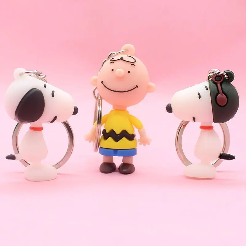 

Car Accessories Cartoon Snoopy Charlie Brown Keychain Puppy Doll Pendant Bag Ornaments Crane Machine Supplies Wholesale