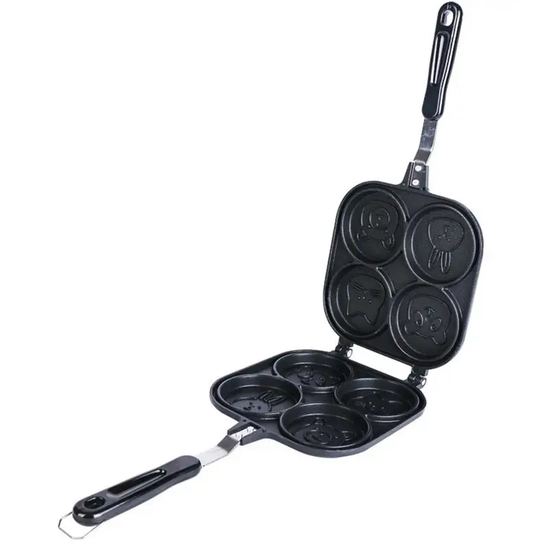 

Egg Pans Nonstick 4 Cup Double-sided Egg Pans Nonstick For Oven Animal Pancake Maker Pan Nonstick Waffle Maker Pancake Mold