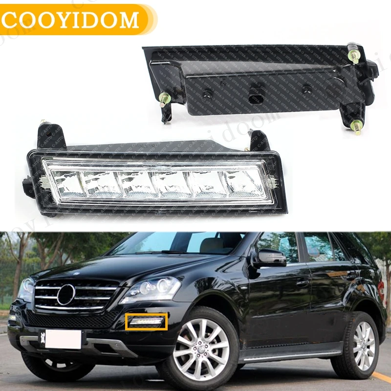 Передний светодиодный дневный ходовой светильник DRL для Mercedes Benz W164 X164 X204 ML350 ML450 GL450 GLK350 2010 2012 1649060151 1649060251