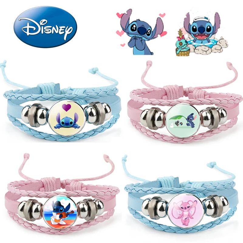 

Disney Lilo & Stitch Bracelet Animated Character Stitch Series Telescopic Cartoon Bracelet Kawaii Toy Jewelry Christmas Gift