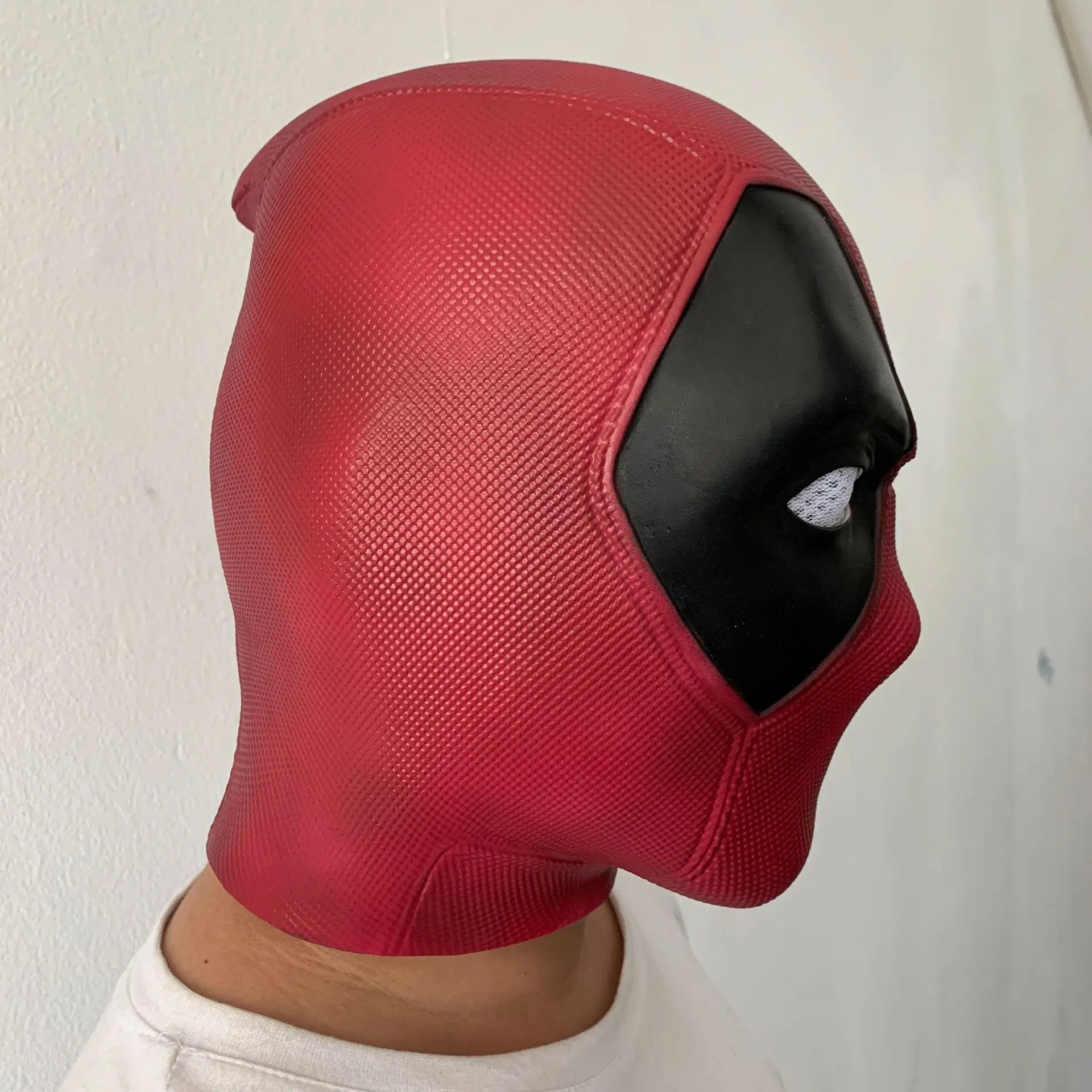 Маска для косплея из фильма Дэдпул латексный Полнолицевой красный шлем