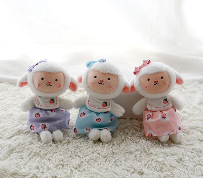 Новый милый мультяшный детский брелок с бантом из ягненка плюшевая подвеска