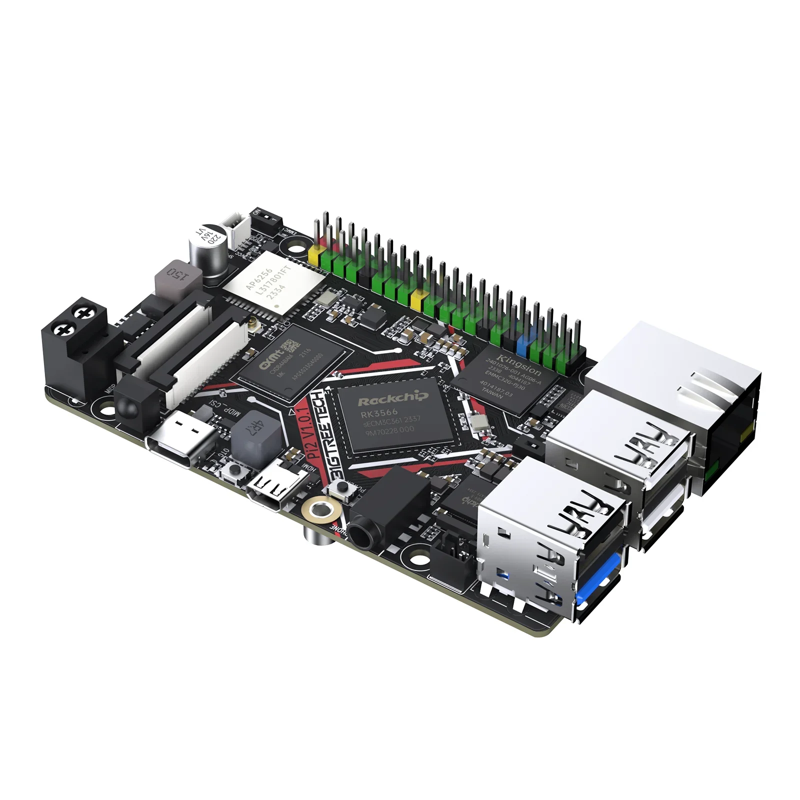 Плата управления BIGTREETECH BTT Pi 2 CB2 RK3566 Гб LPDDR4 32 eMMC CSI DSI интерфейс для Klipper VS Raspberry PI Octopus