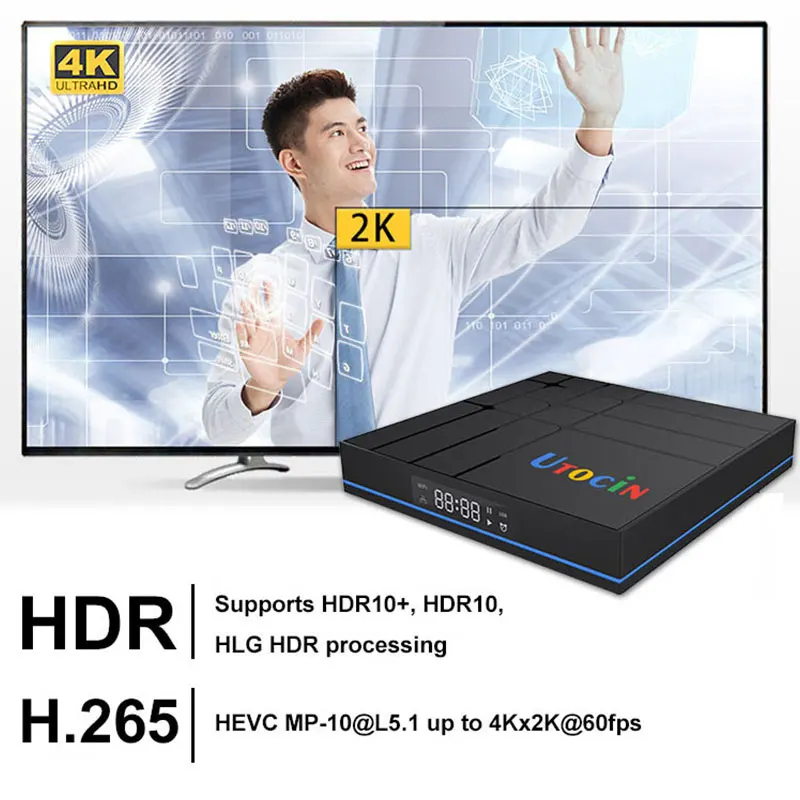 S12 Smart TV Box Amlogic S905Y4 Android 11 3D 4K 2.4G и 5G Wifi BT Voice Remote Control с клавиатурой подсветкой |