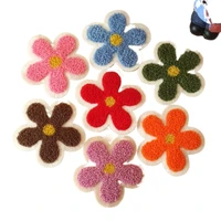 50pcslot towel embroidery patches flower women dress kids clothing decoration sewing accessories craft diy