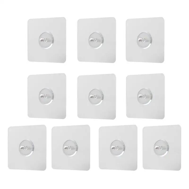 

Pcs 6x6cm Transparent Strong Self Adhesive Door Wall Hangers Hooks Suction Heavy Load Rack Cup Sucker For Kitchen Bathroom