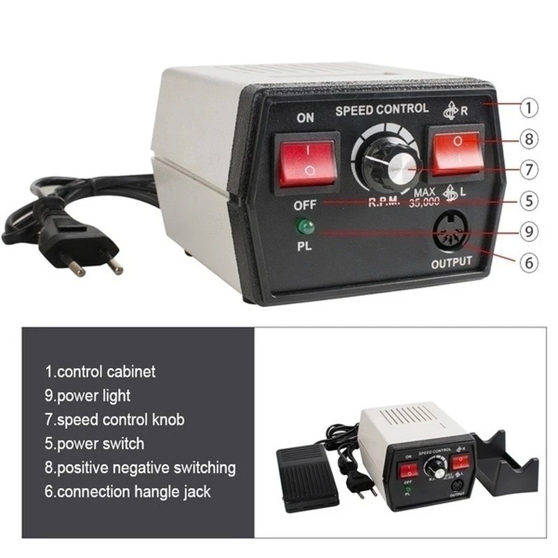 

35K RPM Dental Lab Jewelry Micro motor Polishing Micro Motor Handpiece (A-18,A-90,A-204) + Micromotor Polishing Control Unit
