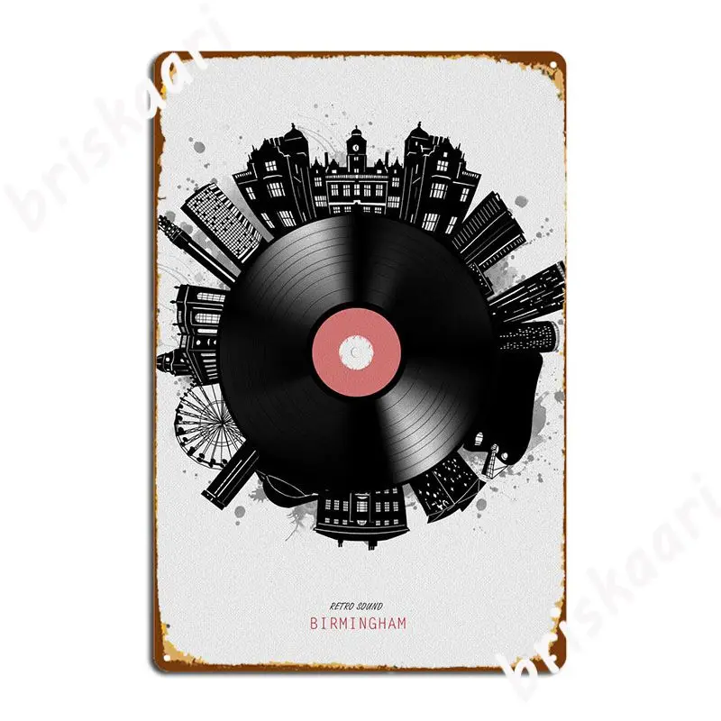 

Виниловый металлический постер с изображением города Бирмингем