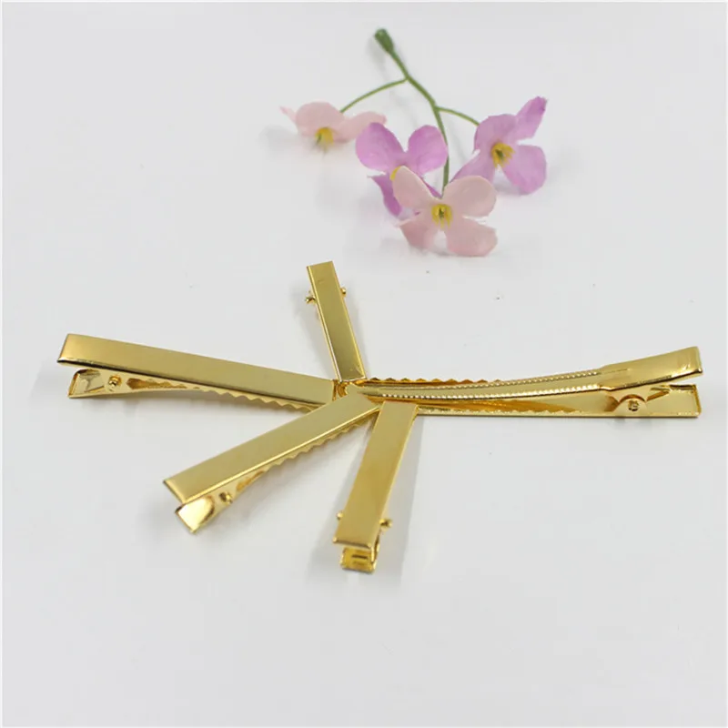 Аксессуары для волос 10 шт. золотые металлические заколки-Аллигаторы с одним