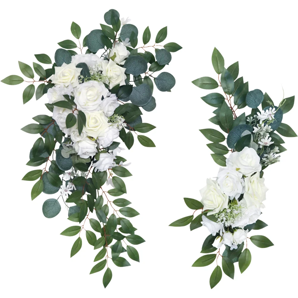 

2pcs Valentine Garland Accessories Romantic Background Adorns Simulation Wedding Scene Rose Adorns for Decor