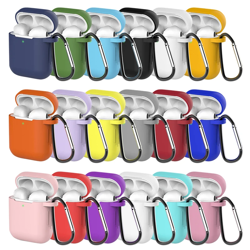 

Silicone Case For Apple Airpods 1/2 Cover Protective Earphone Case Headphones Cases Protective For Apple Airpods 2/1 Cover