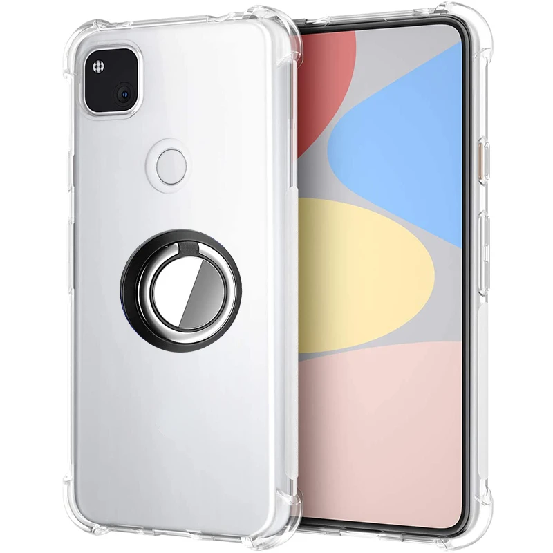 

2023 для Google Pixel 5 мягкий прозрачный ТПУ чехол с кольцом ударопрочный чехол для Google Pixel 5 XL Pixlel 4A 4 XL 3A 3 XL 2