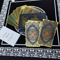 luxury set tarot cards divination six pointed star golden table game prediction card pvc waterproof and wear resistant gift box
