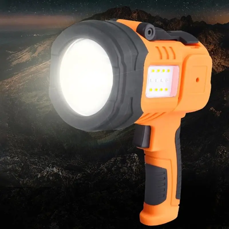 Фото E7CD High Lumen Led Spotllight Flashlight, USB C перезаряжаемый, водонепроницаемый прожекто №5