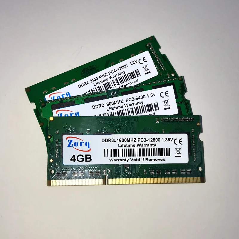 Zorq DDR3L DDR4 DDR2 2 ГБ 4 8 16 PC4-17000 2400 МГц SODIMM 1333 2666 2133 PC3 память для ноутбука PC4 Гб RAM DDR3 |