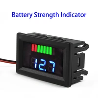 1pc 12v 60v blue red led digital voltmeter for car marine motorcycle parts voltage meter battery gauge instruments