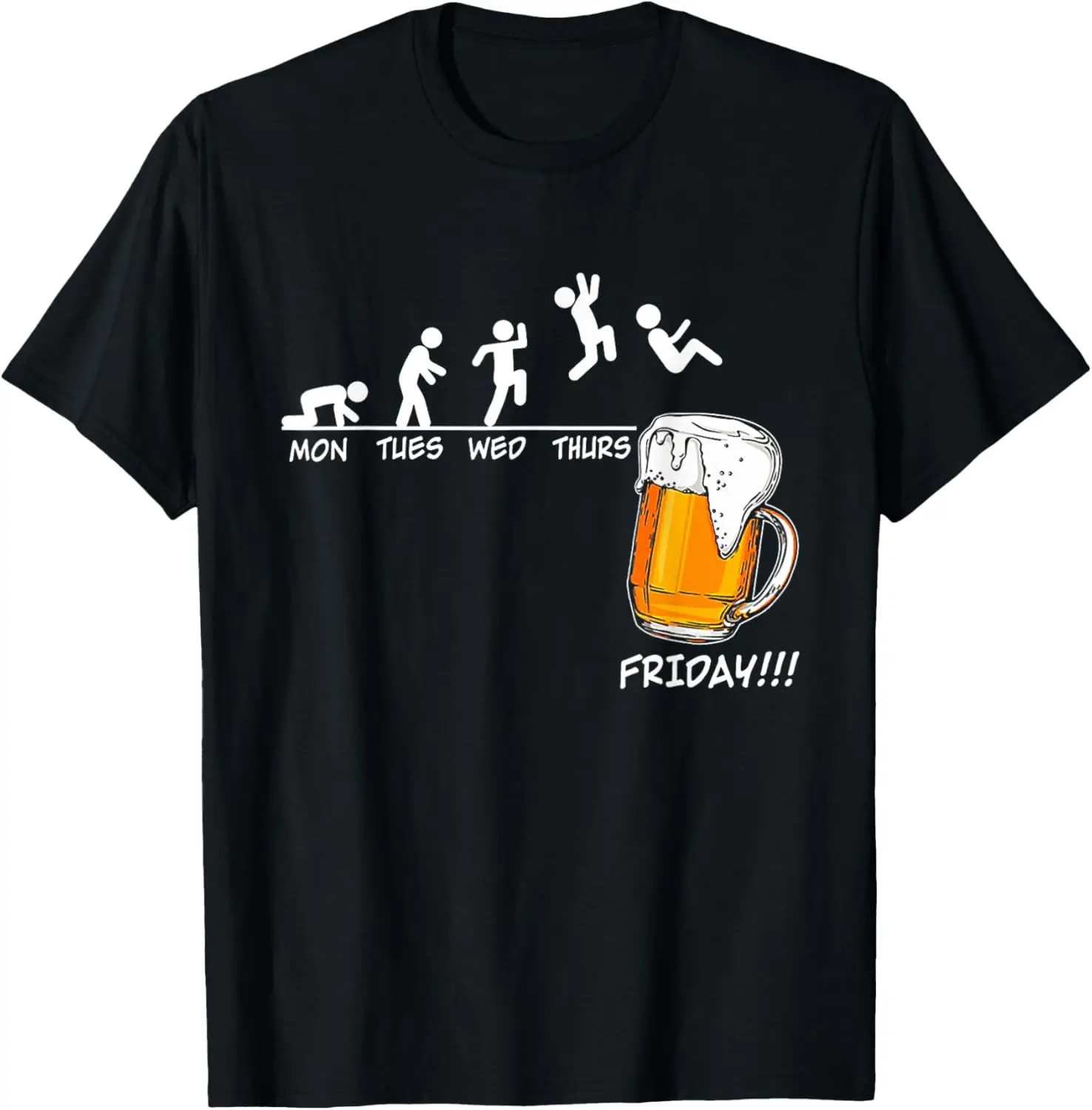 Mon Tues Wed Thurs Friday Beer Drinking T-Shirt