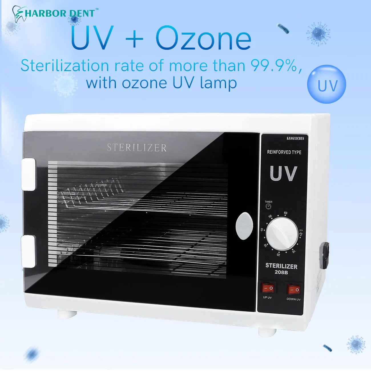 

UV Sterilizer Box Nail Manicure Tools Disinfection Cabinet Ozone Ultraviolet Timer Sterilization Salon Dental Cleaner