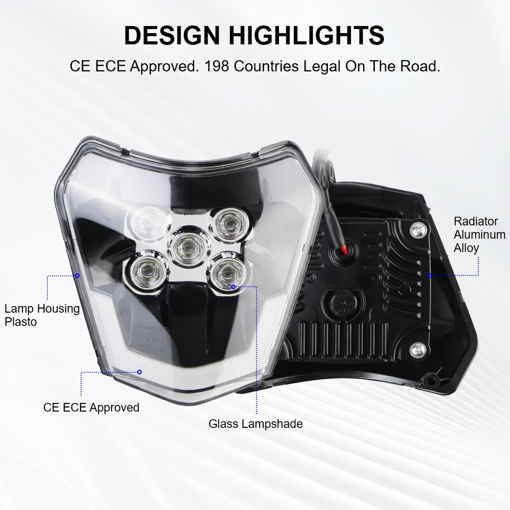 Ночник мотоциклетные фары для 150 250 350 450 универсальные ближнего света