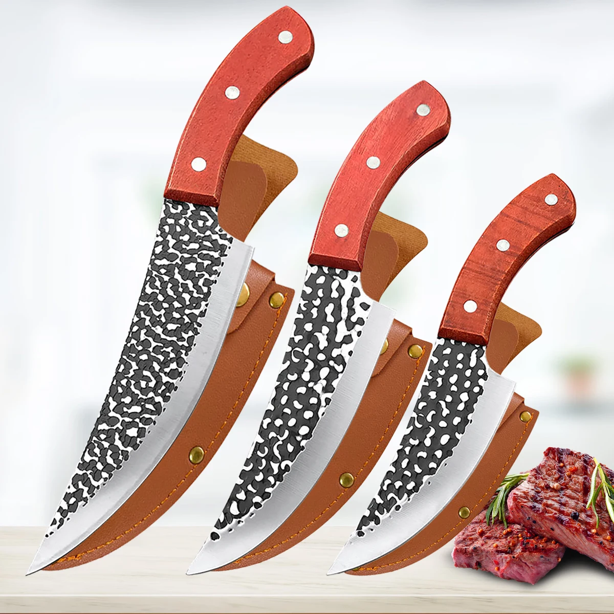 

Stainless Steel Boning Knife 5/6/7inch Multifunction Chef Butcher Knife Cleaver Utility Slicing Knife BBQ Small Fishing Knife