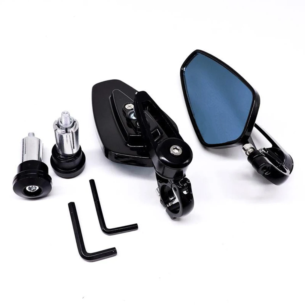 

Motorcycle Mirror 7/8" 22mm Handlebar End Side Rearview Mirrors FOR HONDA XR 400 CBR 125R CB 1000R FOR KAWASAKI NINJA ZX14R FZ8