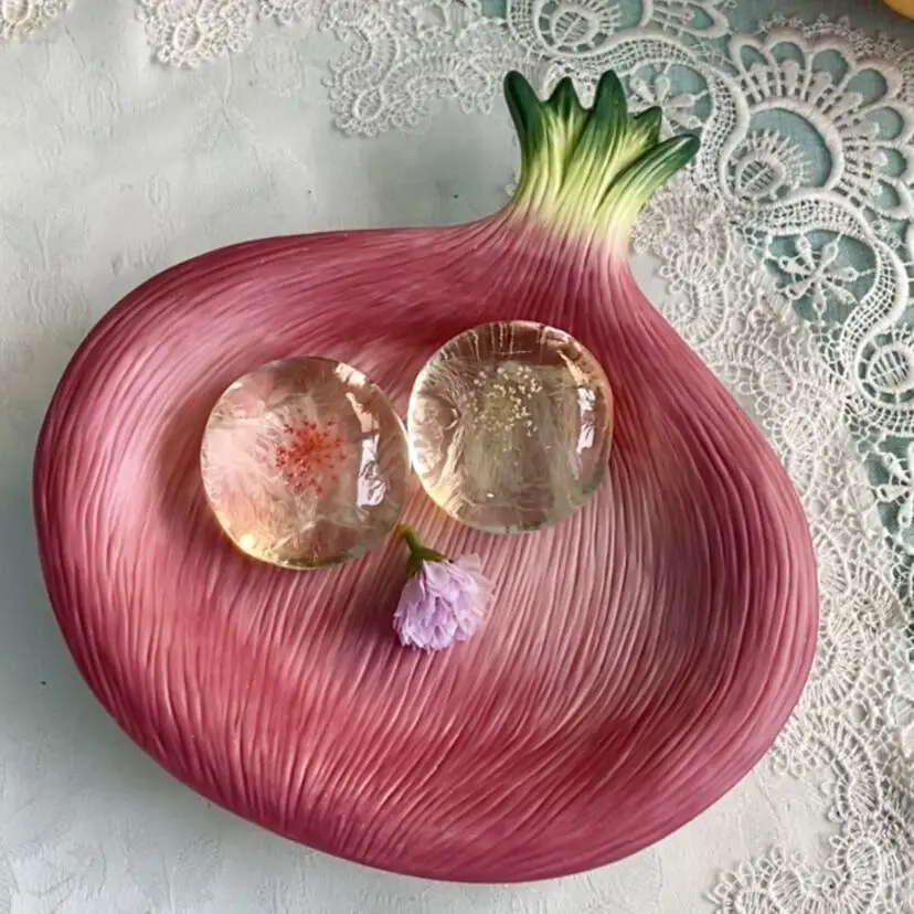 

Onion Ceramic Dried Fruit Plate Candy Storage Tray Home Decor Kitchen Living Room Fruit Tray Salad Plate Wedding Ornaments