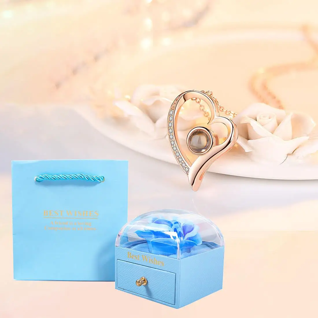 Подвеска-проектор с сердцем 100 языков