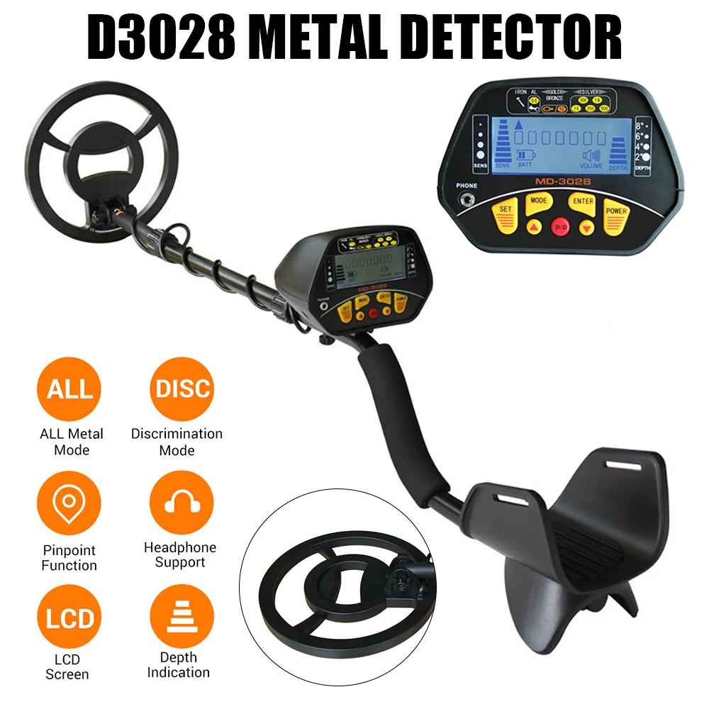 

Металлоискатель MD3028, профессиональный металлодетектор с ЖК-экраном, высокая чувствительность