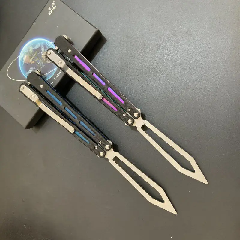 

Тренировочный складной нож-бабочка, лезвие для тренировок, подарок для мужчин, без края