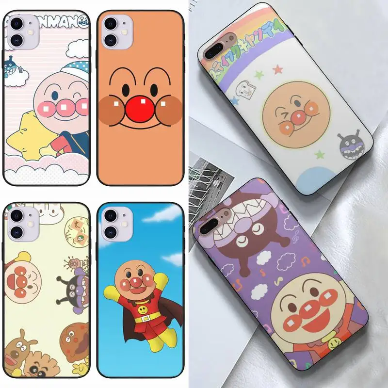 

Cute Cartoon Anpanman Phone Case Fundas Shell Cover For Iphone 6 6s 7 8 Plus Xr X Xs 11 12 13 Mini Pro Max