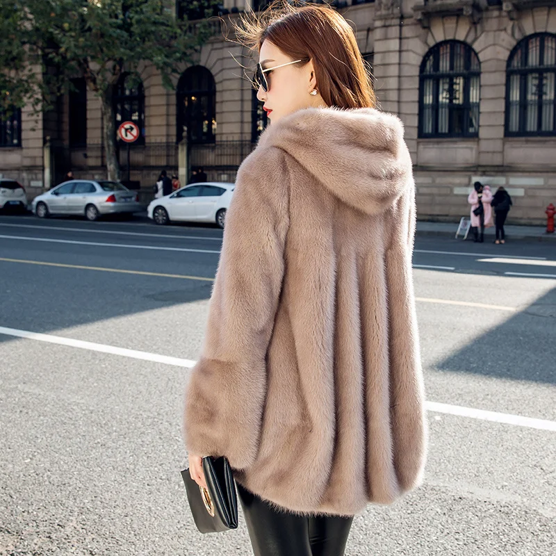 

Real Women Winter Coat Fur Coat Women Clothes 2023 Mink Fur Coat Korean Hooded Parka Real Fur Abrigo Mujer Z16D428 YY2227