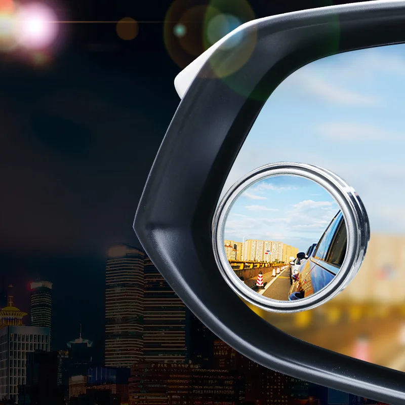 

360 Rotary Press Type Rear-view Small Round Mirror for Vehicles with Large Field of View Reverse Auxiliary Blind Spot Mirror