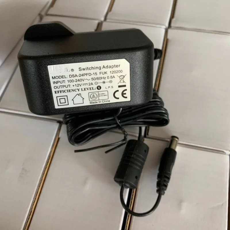 Оригинальный блок питания для DVE 12 В 2 А адаптер стандарта Великобритании Флук 120200