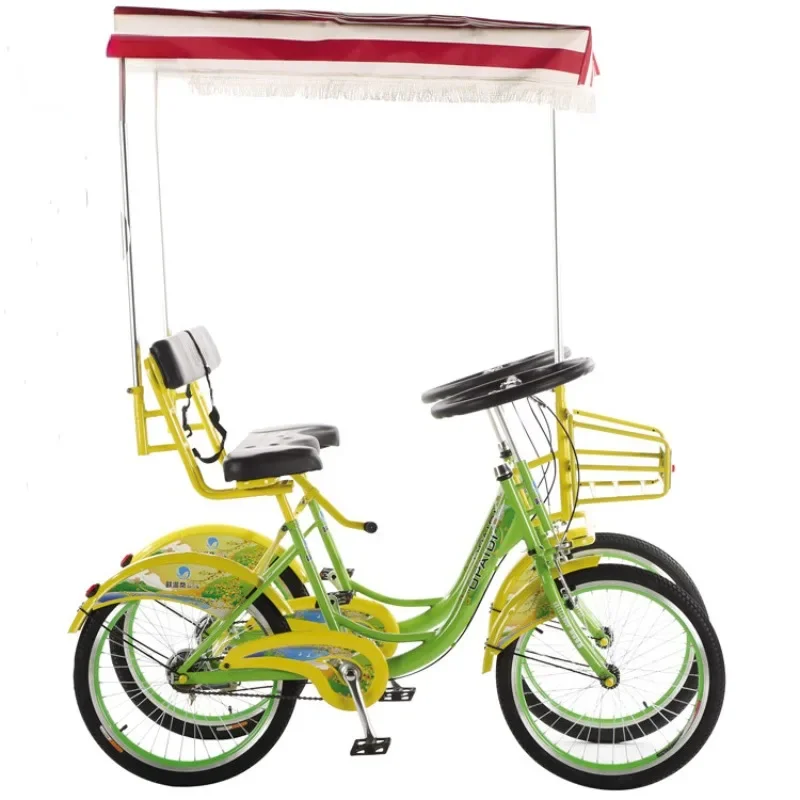 велосипед нового типа трехместный семейный складной тандемный хорошего