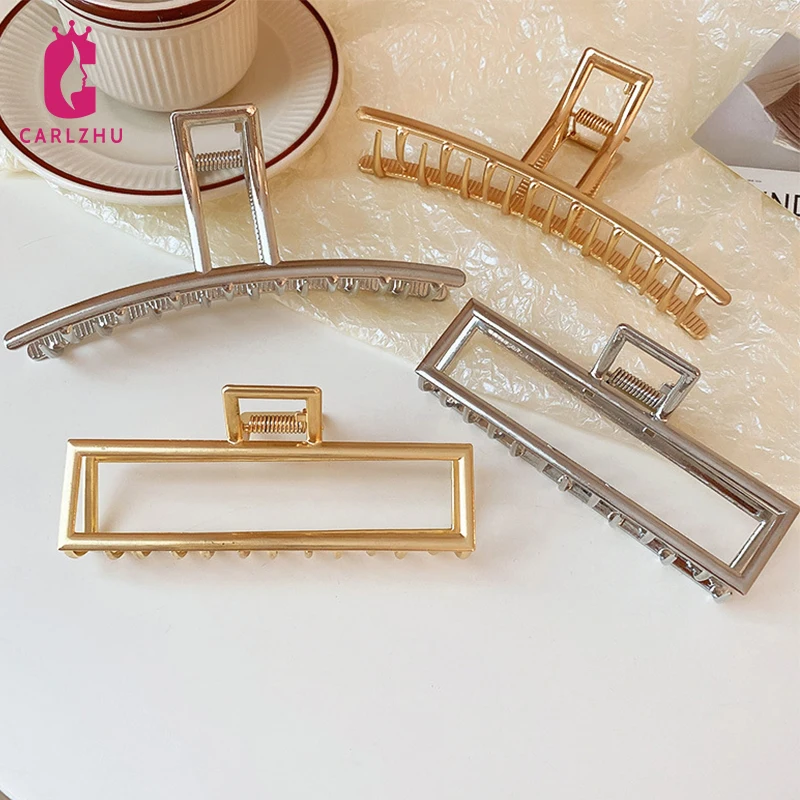 

Женский металлический зажим для волос, элегантный ажурный зажим для волос с геометрическим рисунком, аксессуар для волос