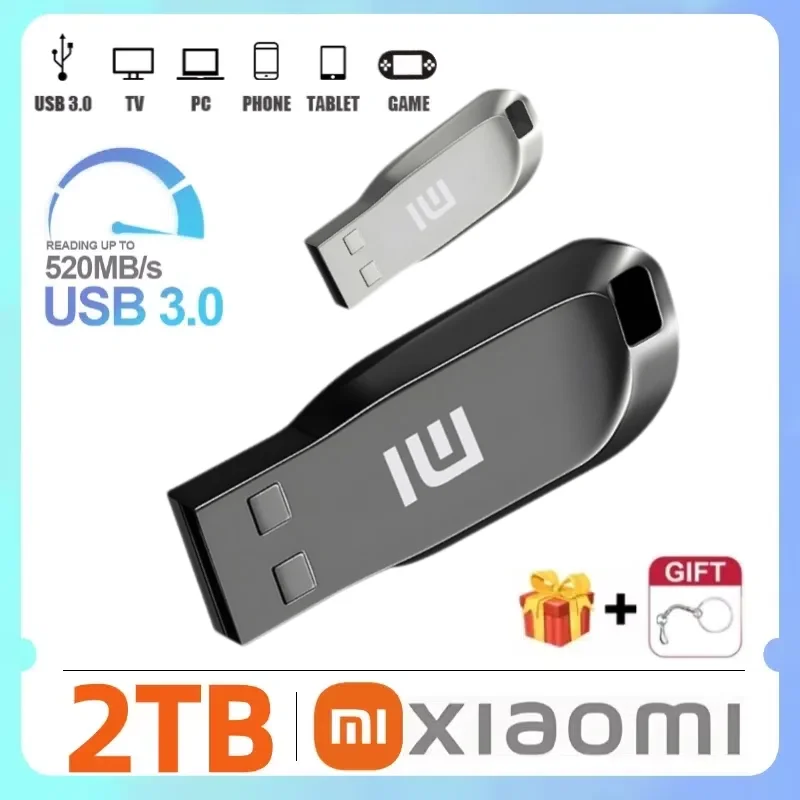 Микросхема Xiaomi 2TB 3.2 Mini Super Metal USB Flash Drive 1TB Pen Memoria