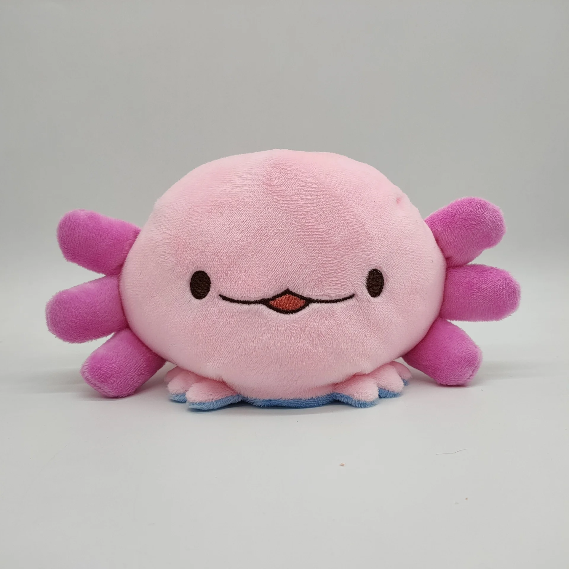Pаспродажа Новая двухсторонняя синяя плюшевая игрушка Axolotl, плюшевая подушка Axolotled, кавайные животные, мягкие куклы, игра, плюшевый подарок на день рожд...