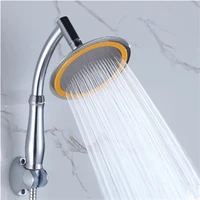 6 inch rotate 360 degree bathroom rainfall shower head abs chrome water saving shower extension arm hand held shower head thin
