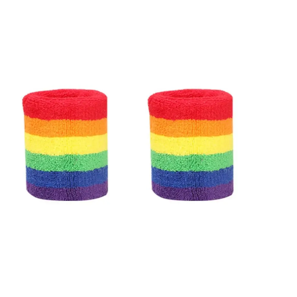 Красочная радужная теннисная повязка на голову эластичный дышащий спортивный