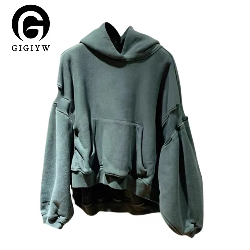 

GIGIYW Winter Casual Loose Plush Hooded Pocket Top Wang 2022 Warm Hoodies Sport Sweatshirt Women Hood Pullover